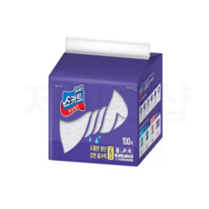 [BH] 스카트 다용도 위생행주 100매 코스트코 대용량 일회용 항균 행주 흡수력좋은 도톰한