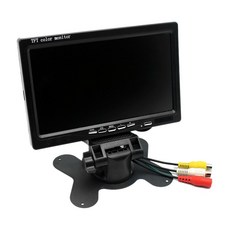 차량용 12V 24V 7인치 TFT LCD 컬러 HD 모니터Car CCTV Reverse Rear View Backup Camera, 01 Black