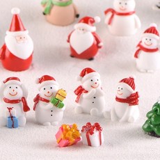 산타 눈사람 루돌프 트리 크리스마스 미니어처 피규어 테라리움재료, 8. 산타모자 트리