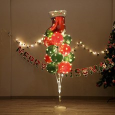 [피앤비유니티] 라이트 크리스마스 풍선꽂이 기둥세트 모음, 1세트, E03) LED크리스마스양말