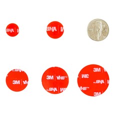 3M VHB 4910 강력 폼 원형 테이프 스티커 15mm 외4종, 3M VHB4910스티커20mm, 25개