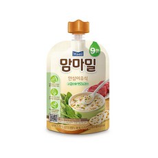 맘마밀 안심이유식 시금치와 연근소고기 100g, 10개 - 맘마밀소고기