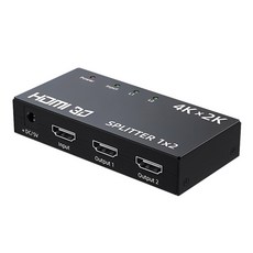 1X2 고화질 입력 비디오 HDMI 1080P 스위치 4K 화면 출력 디스트리뷰터 분배기, 4K EU Plug, 1개