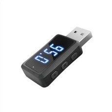 송신기 차량용 블루투스 5.3 리시버 핸즈프리 통화 미니 USB 전원 자동차 키트 스테레오 무선 오디오 어댑터 FM 라디오용, Black, 1) Black, 1) Black