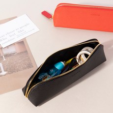 렌토공방 펜슬파우치 3컬러 파우치형 필통, 블랙