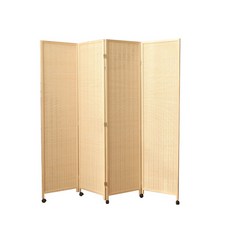 이동식 파티션 우드 카페 가림막 공간분리 칸막이, 2.0mx40cm 이동식 우드 파티션-문4개, 9. 원목파티션-2.0mx40cm 문4개