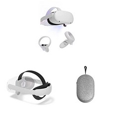 meta quest 2 — 완전 무선 올인원 vr 헤드셋 — 256gb+quest 2 elite 스트랩 +quest 2 휴대용 케이스