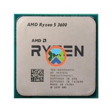 컴퓨터 AMD Ryzen 5 3600 R5 3.6 GHz 6 코어 12 스레드 CPU 프로세서 7NM 65W L3 32M 100-000000031 소켓 AM4 - 라이젠3600