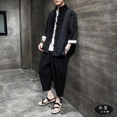 남성린넨평상복세트
