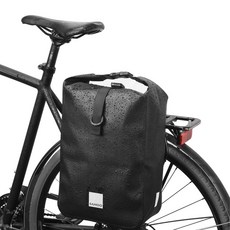 바이크랩 방수 자전거가방 짐받이 가방 10L 방수패니어 투어백 142096, 블랙, 1개