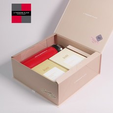 투썸 레드/골드 텀블러 (택1) + 바닐라라떼 + 카페라떼 선물세트, 골드