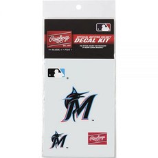 Rawlings MLB 정품 야구 헬멧 데칼 키트 신시나티 레즈 3750565771, 마이애미 말린스