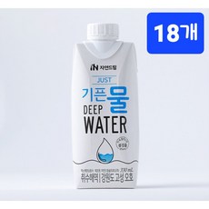 자연드림 JUST기픈물 종이팩생수, 330ml, 18팩