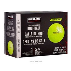 [미국]Kirkland Signature Golf Balls 2-dozen Neon Yellow/커클랜드 3피스 우레탄 골프공 24개 네온 - 커클랜드골프공24