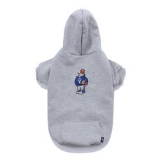 국내정품 예일 애견 티셔츠 자수 강아지 후디 그레이 112785, M