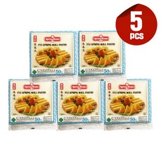 왕부정 중국식품 제일가 춘권피 싱가폴산 7.5인치 냉동 스프링 롤, 550g, 5개