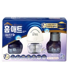 모기퇴치기 모기약 홈매트 리퀴드알파 플러스 액체전자 모기향 라벤더향 히터1개 + 리필2개 x 1세트, 1개