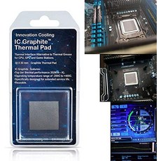 [해외직구]Innovation Cooling Graphite Thermal Pad Alternative to Thermal PasteGrease (30 X 30mm), One Color_30x30mm 1-pack