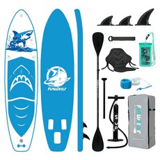 SUP 패들보드 공기주입식 서핑 보트 미꾸스, 샤크 (350/84/15cm)