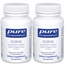 [2개 묶음] 퓨어 인캡슐레이션 아이오딘 요오드 120정 Pure Encapsulations Iodine 120 Capsules, 2개