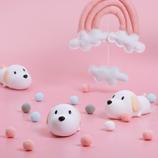 귀여운 강아지 무드등 LED무드등 수유등 수면등 도그램프 무선조명 충전식 실리콘애니멀캐릭터 취침등, A