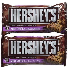 Hersheys Semi Sweet Mini Baking Chips 허쉬 세미 스위트 미니 베이킹 칩 12oz 2팩