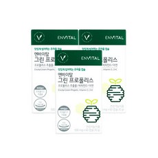 엔바이탈 그린 프로폴리스 600mg X 60캡슐 * 3박스, 옵션선택