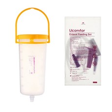 베스트케어 피딩백 피딩줄 경관식 유동식 공급용품 NON-PVC 멸균 피딩통 피딩세트 600ml, 피딩통(피딩줄제외) 1개