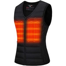 NMT 여성용 가열 조끼 (배터리 팩 7.4V 포함) 경량 절연 전기 조끼 - P035808FWRS8FF0, 기본