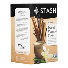 Stash Tea 스태쉬티 스타시티 홍차 블랙티 디카페인 바닐라 차이 티백 18개 36g, 18개입, 1개