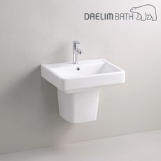 대림바스 CL-336S 세면기 긴다리 반다리 비누대삽입형 세면대교체 부속풀세트포함 CL336SY, 세면기상부만선택, 자동폽업+벽배수트랩, 업그레이드안함