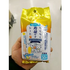 슈퍼캣 프리미엄 반려동물 발바닥케어 티슈 30장, 단품