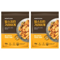 맘스터치 치킨가라아게 닭다리살 순살치킨, 500g, 2개