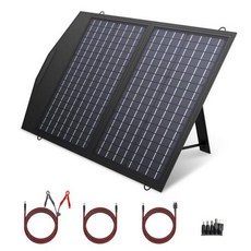 ALLPOWERS 접이식 태양 전지 패널 발전소 태양광 발전기용 출력 태양열 충전기 400W 200W 140W 100W 60W, 4) 18V 60W
