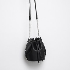 ZARA 자라 미니 메탈 복조리 버킷백