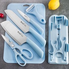 칼세트 에디션 집들이 선물 생선회 절골칼 날카로운 독일 스텐 블랙 도마 과일 주방, 18 청과일도+단대패