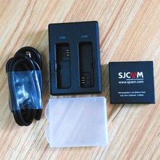 SJCAM SJ8 시리즈 1200mAh 배터리 충전기 듀얼 충전 케이스 전원 SJ8 프로 플러스 에어 액션 카메라 액세서리 신제품, 1) charger and 1battery, 없음