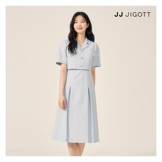 JJ지고트 (JJ지고트) 스티치 오픈 칼라 A라인 원피스 GP5P0OP541