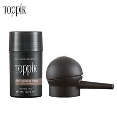토픽 TOPPIK 중간갈색 12g+에어펌프 천연양모케라틴 흑채 증모제, 1개, 토픽12g+에어펌프 중간갈색