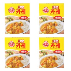 오뚜기 3분 카레 매운맛, 200g, 4개