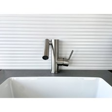 세라믹 세면대 선반세면기 무가공스타일 졸리컷, 에떼르노 수전