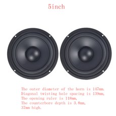 2피스 4"/5"/6.5" 우퍼 스피커 패시브 라디에이터 부스터 베이스 진동으로 베이스 스피커 액세서리 조정에 사용