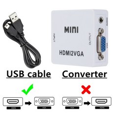 비디오테이프 변환 비디오 테이프 USB 플레이어 동영상 파일 hd 1080p hdmi2vga 어댑터 hdm to vga digital to analog converter for, 협력사, hdmi에서 vga로, 1개
