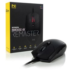 스카이디지탈 NMOUSE 4K REMASTER 게이밍 마우스 유선, 블랙