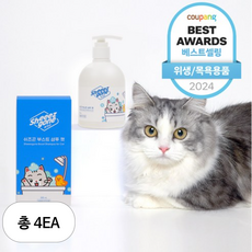 쉬즈곤 부스트 샴푸 캣 저자극 애플블라썸 향 고양이 샴푸, 300ml, 4개
