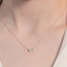 [헤이] twin heart necklace