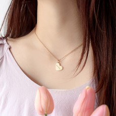 써지컬스틸각인목걸이하트