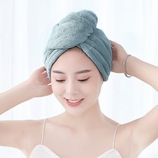 휴라이크 퀵 드라이 타올 헤어캡 극세사 수건, 1개, 그레이