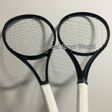 테니스라켓 2016 새로운 세관 테니스 라켓 100% 흑연 풀 블랙 41/4 43/8 41/2, 09 ADP L3 stringing