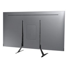 최대 75인치 심플 티브이 장용 티비다리 다이 스탠드 거치대 삼성 LG 엘지 TV 받침대 32 42 43 49 50 55 60 65 70 인치 호환, 블랙, 1개